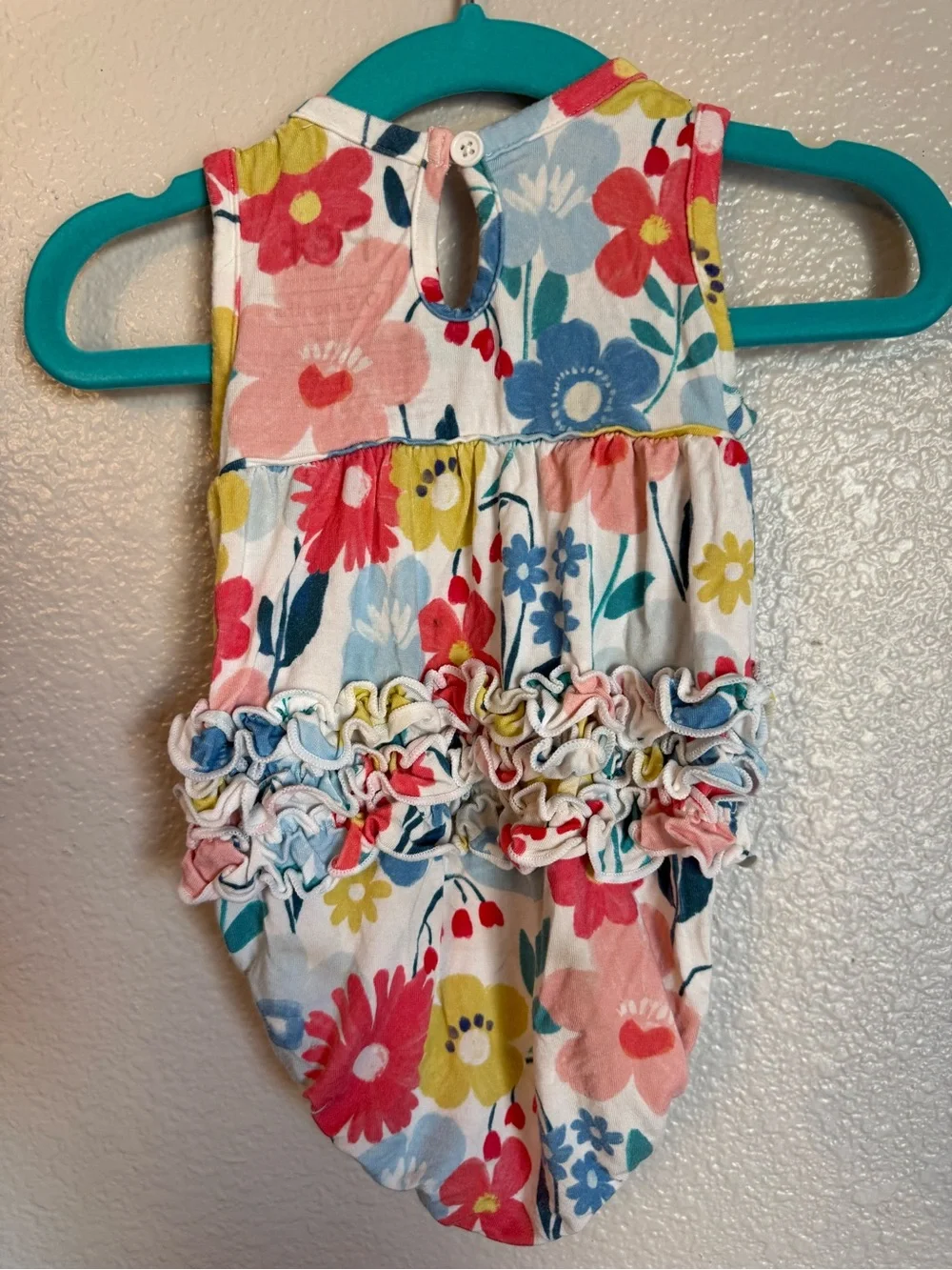 Little Sleepies Floral Sleeveless One-Piece in White, Pink, Blue, Yellow